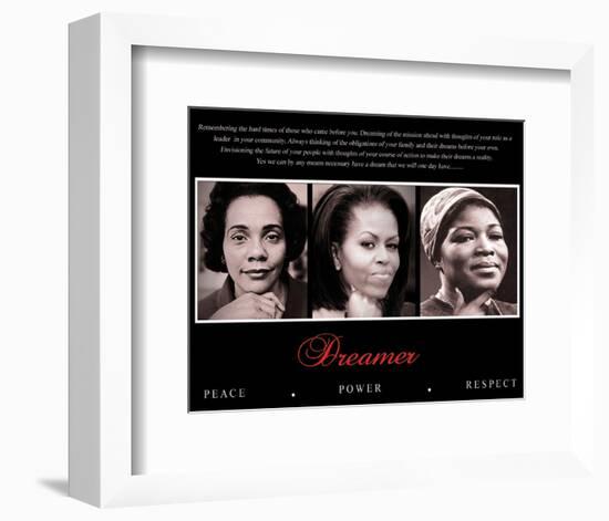 Dreamer (Trio): Peace, Power, Respect-null-Framed Art Print