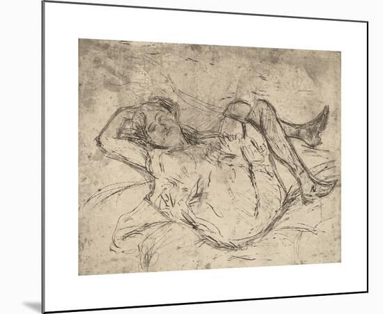 Dreaming Girl-Ernst Ludwig Kirchner-Mounted Premium Giclee Print