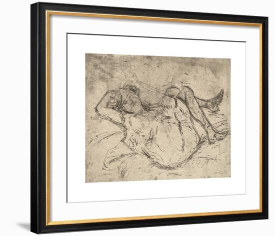 Dreaming Girl-Ernst Ludwig Kirchner-Framed Premium Giclee Print
