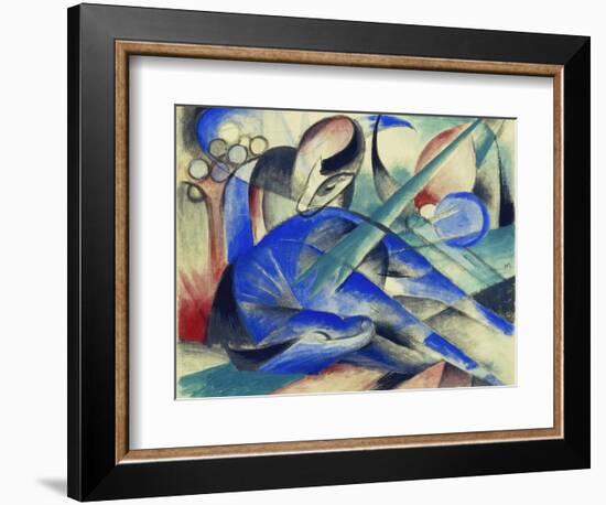 Dreaming Horse (Träumendes Pferd). 1913-Franz Marc-Framed Premium Giclee Print