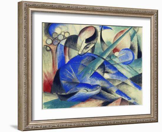 Dreaming Horse (Träumendes Pferd). 1913-Franz Marc-Framed Giclee Print