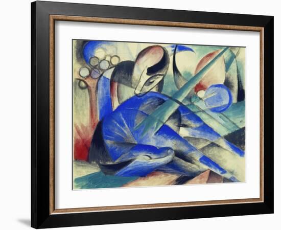 Dreaming Horse (Träumendes Pferd). 1913-Franz Marc-Framed Giclee Print