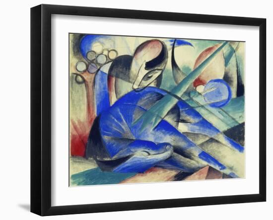 Dreaming Horse (Träumendes Pferd). 1913-Franz Marc-Framed Giclee Print