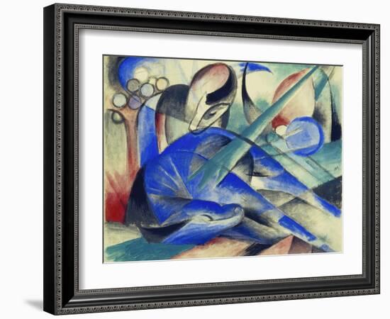 Dreaming Horse (Träumendes Pferd). 1913-Franz Marc-Framed Giclee Print