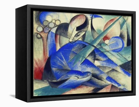 Dreaming Horse (Träumendes Pferd). 1913-Franz Marc-Framed Premier Image Canvas