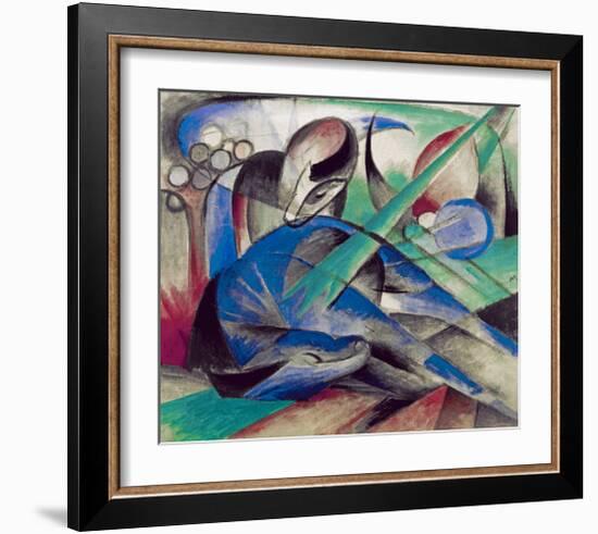 Dreaming horse-Franz Marc-Framed Giclee Print