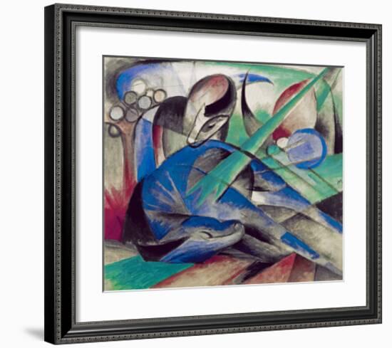 Dreaming horse-Franz Marc-Framed Giclee Print