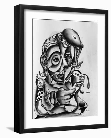 Dreaming of Youth, C.2021 (Charcoal on Paper)-Blake Munch-Framed Giclee Print