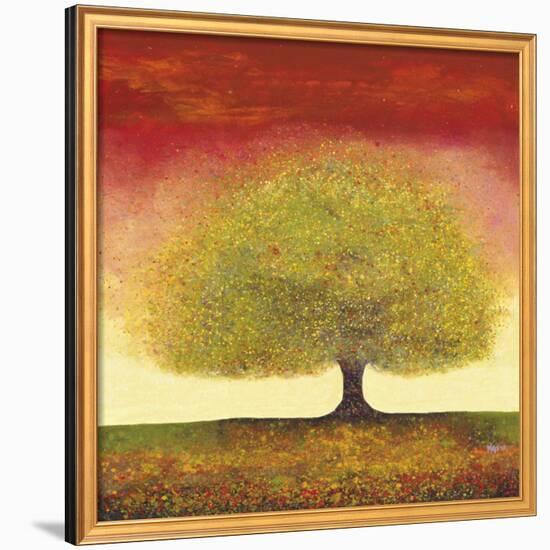 Dreaming Tree Red-Melissa Graves-Brown-Framed Art Print