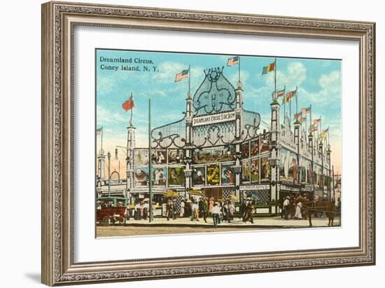 Dreamland Circus, Coney Island, New York City-null-Framed Art Print