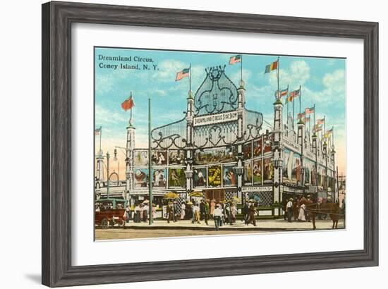 Dreamland Circus, Coney Island, New York City-null-Framed Art Print