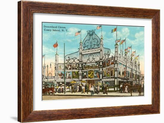 Dreamland Circus, Coney Island, New York City-null-Framed Art Print