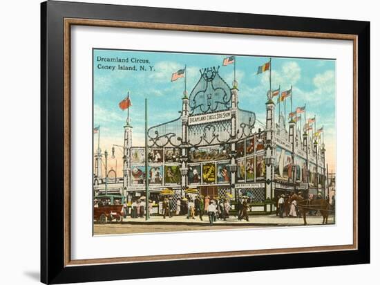 Dreamland Circus, Coney Island, New York City-null-Framed Art Print