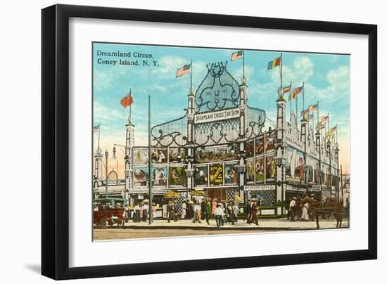 Dreamland Circus, Coney Island, New York City-null-Framed Art Print