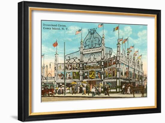 Dreamland Circus, Coney Island, New York City-null-Framed Art Print