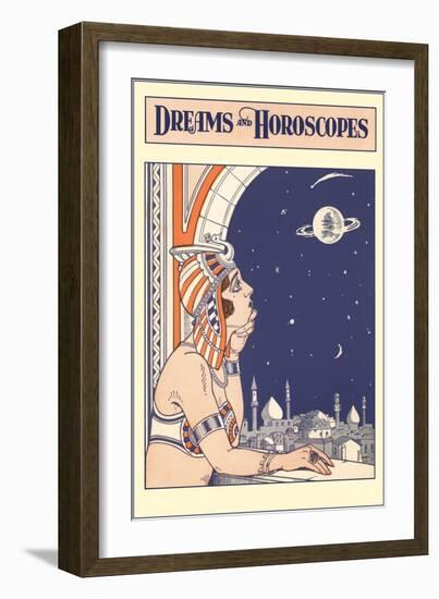 Dreams and Horoscopes, Stargazing Woman-null-Framed Giclee Print