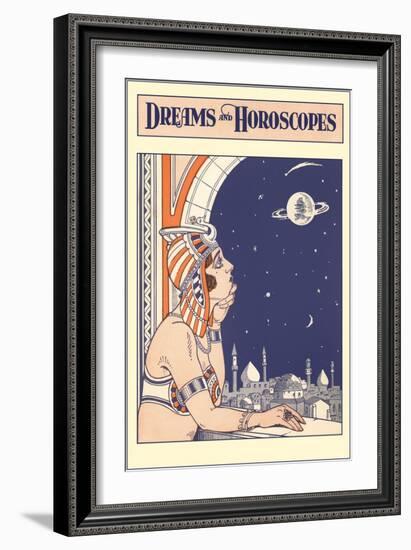 Dreams and Horoscopes, Stargazing Woman-null-Framed Giclee Print