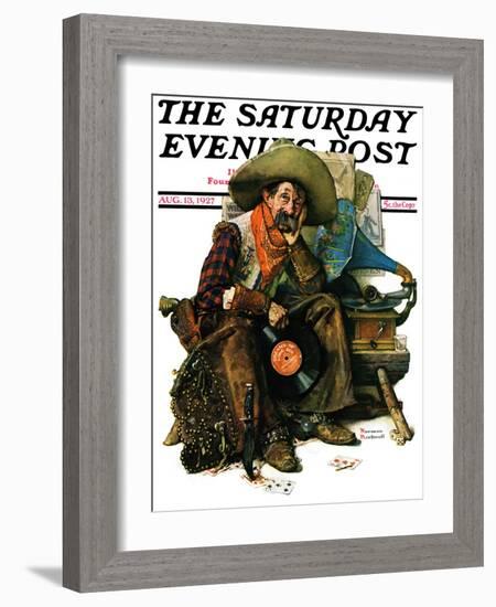 "Dreams of Long Ago" Saturday Evening Post Cover, August 13,1927-Norman Rockwell-Framed Giclee Print