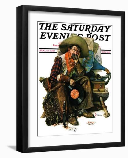 "Dreams of Long Ago" Saturday Evening Post Cover, August 13,1927-Norman Rockwell-Framed Giclee Print