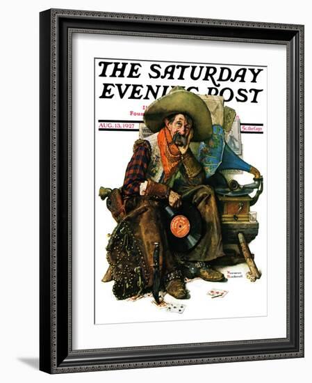 "Dreams of Long Ago" Saturday Evening Post Cover, August 13,1927-Norman Rockwell-Framed Giclee Print