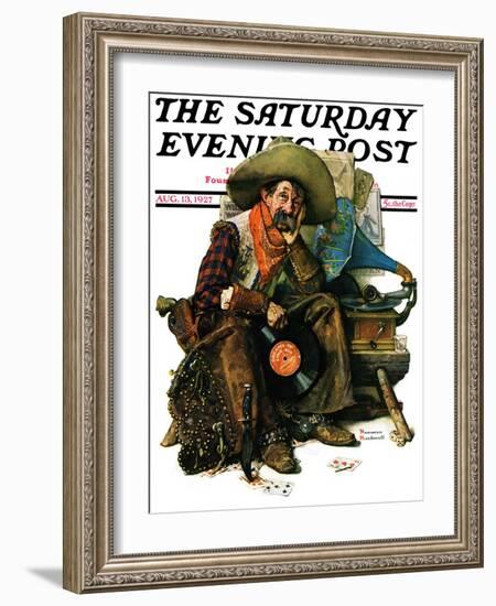 "Dreams of Long Ago" Saturday Evening Post Cover, August 13,1927-Norman Rockwell-Framed Premium Giclee Print