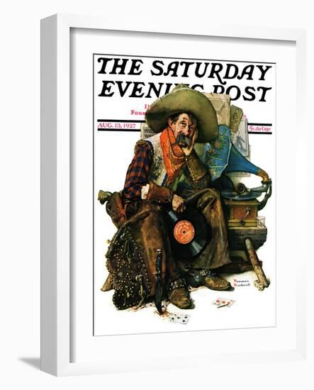 "Dreams of Long Ago" Saturday Evening Post Cover, August 13,1927-Norman Rockwell-Framed Premium Giclee Print