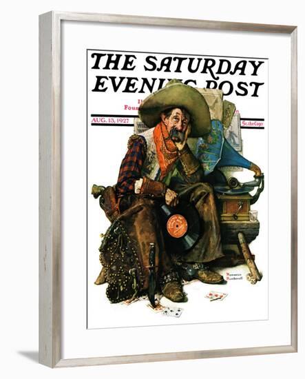 "Dreams of Long Ago" Saturday Evening Post Cover, August 13,1927-Norman Rockwell-Framed Premium Giclee Print