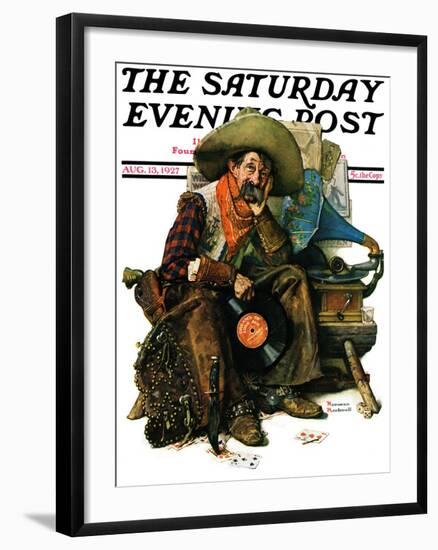 "Dreams of Long Ago" Saturday Evening Post Cover, August 13,1927-Norman Rockwell-Framed Premium Giclee Print