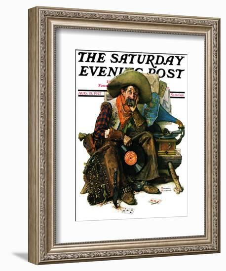 "Dreams of Long Ago" Saturday Evening Post Cover, August 13,1927-Norman Rockwell-Framed Giclee Print