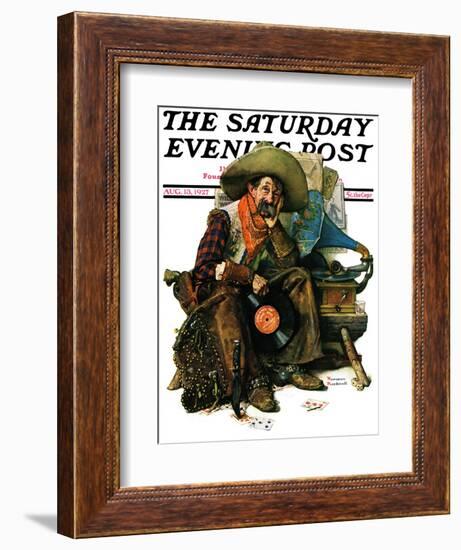 "Dreams of Long Ago" Saturday Evening Post Cover, August 13,1927-Norman Rockwell-Framed Giclee Print
