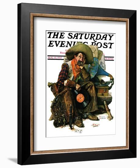 "Dreams of Long Ago" Saturday Evening Post Cover, August 13,1927-Norman Rockwell-Framed Giclee Print