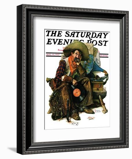 "Dreams of Long Ago" Saturday Evening Post Cover, August 13,1927-Norman Rockwell-Framed Giclee Print