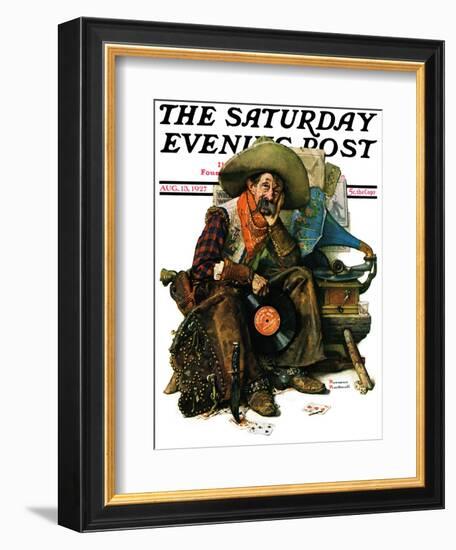 "Dreams of Long Ago" Saturday Evening Post Cover, August 13,1927-Norman Rockwell-Framed Giclee Print