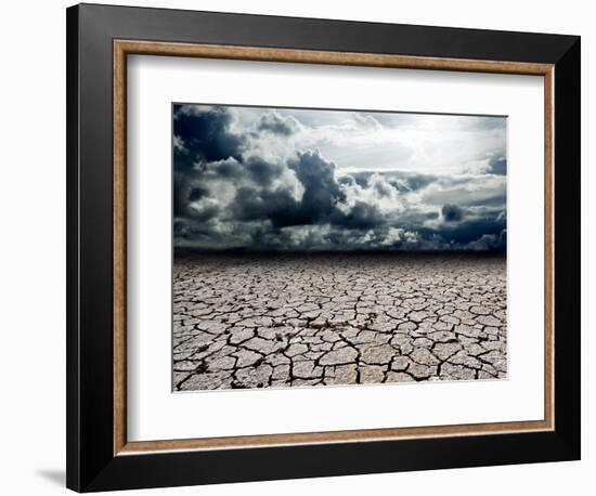 Dreamscape with Cracked Soil-carloscastilla-Framed Art Print