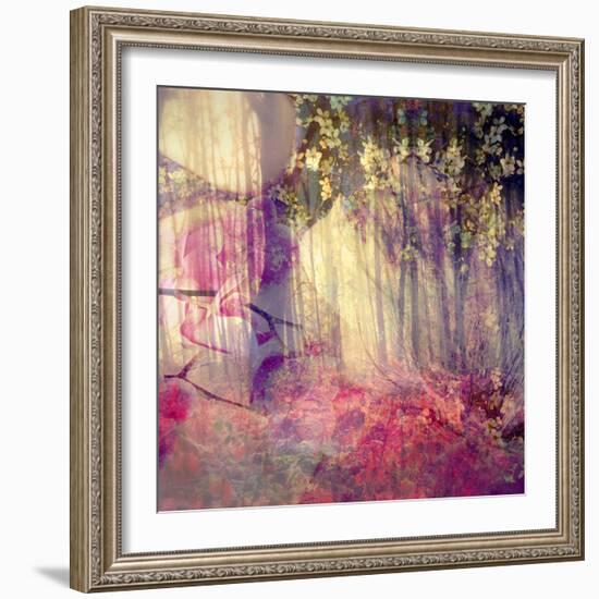 Dreamy and Fairy Photographic Layer Work of an Autumn Forest-Alaya Gadeh-Framed Photographic Print