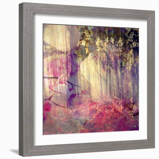 Dreamy and Fairy Photographic Layer Work of an Autumn Forest-Alaya Gadeh-Framed Photographic Print