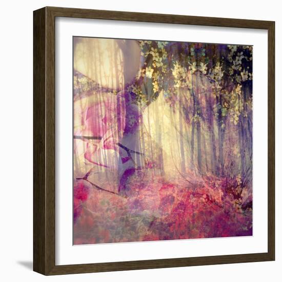 Dreamy and Fairy Photographic Layer Work of an Autumn Forest-Alaya Gadeh-Framed Photographic Print