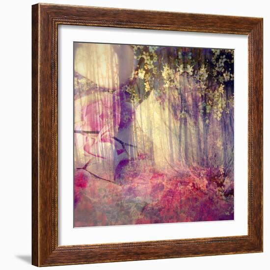 Dreamy and Fairy Photographic Layer Work of an Autumn Forest-Alaya Gadeh-Framed Photographic Print