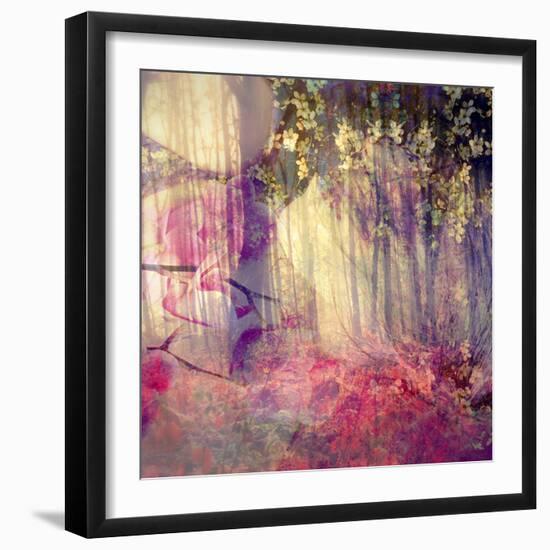 Dreamy and Fairy Photographic Layer Work of an Autumn Forest-Alaya Gadeh-Framed Photographic Print