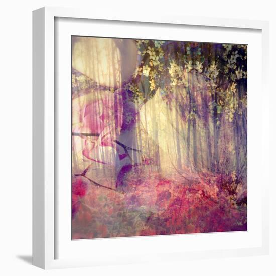 Dreamy and Fairy Photographic Layer Work of an Autumn Forest-Alaya Gadeh-Framed Photographic Print