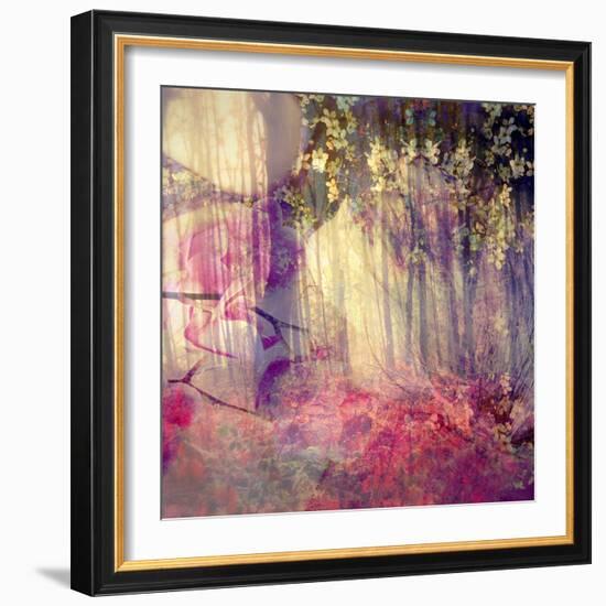 Dreamy and Fairy Photographic Layer Work of an Autumn Forest-Alaya Gadeh-Framed Photographic Print