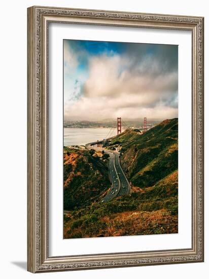 Dreamy Clouds Over The City, Golden Gate Bridge, San Francisco-Vincent James-Framed Photographic Print
