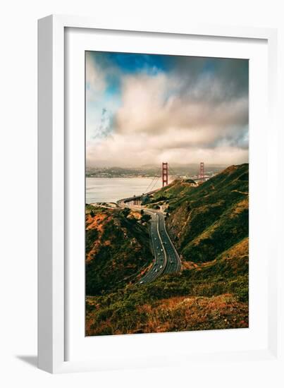 Dreamy Clouds Over The City, Golden Gate Bridge, San Francisco-Vincent James-Framed Photographic Print