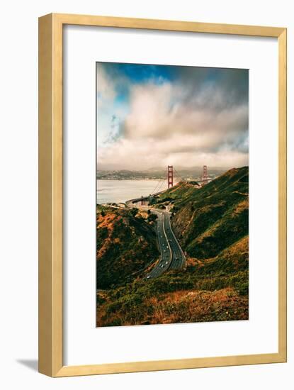 Dreamy Clouds Over The City, Golden Gate Bridge, San Francisco-Vincent James-Framed Photographic Print