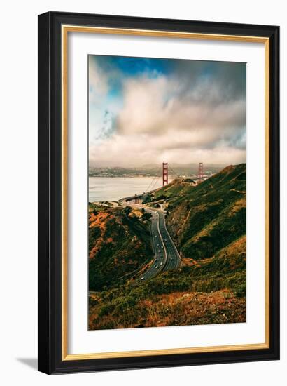 Dreamy Clouds Over The City, Golden Gate Bridge, San Francisco-Vincent James-Framed Photographic Print