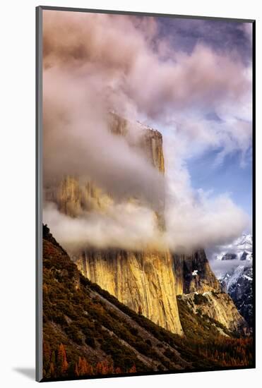 Dreamy El Capitan in Fog, Yosemite National Park-Vincent James-Mounted Photographic Print