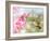 Dreamy Image Of A Ruby-Throated Hummingbird Hovering Next To A Pink Gladiolus Flower-Sari ONeal-Framed Photographic Print