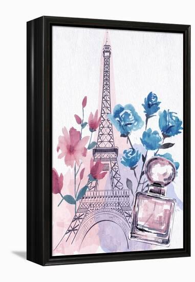 Dreamy Paris 1-Kimberly Allen-Framed Stretched Canvas