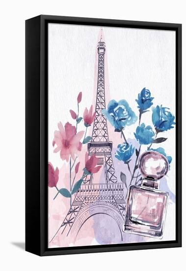 Dreamy Paris 1-Kimberly Allen-Framed Stretched Canvas