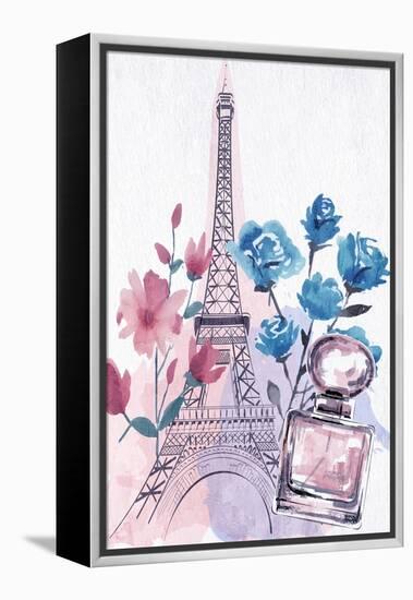 Dreamy Paris 1-Kimberly Allen-Framed Stretched Canvas